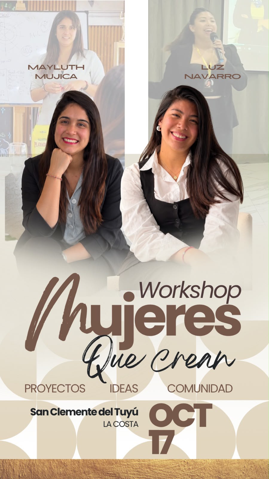 Afiche oficial de Mujeres que Crean Primera Edición